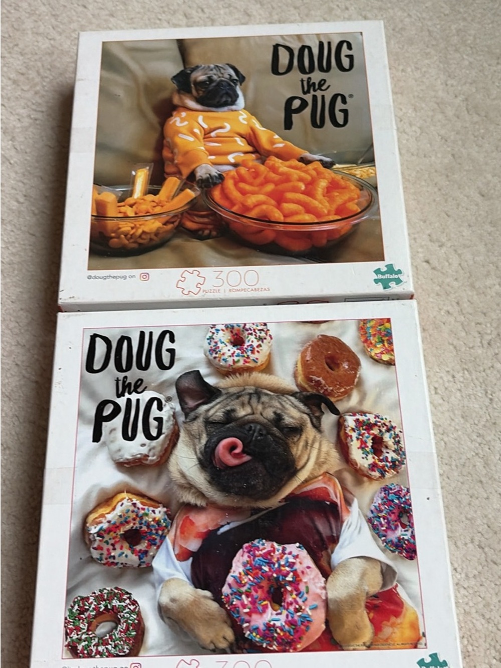 Lot of 2 Doug The Pug puzzles